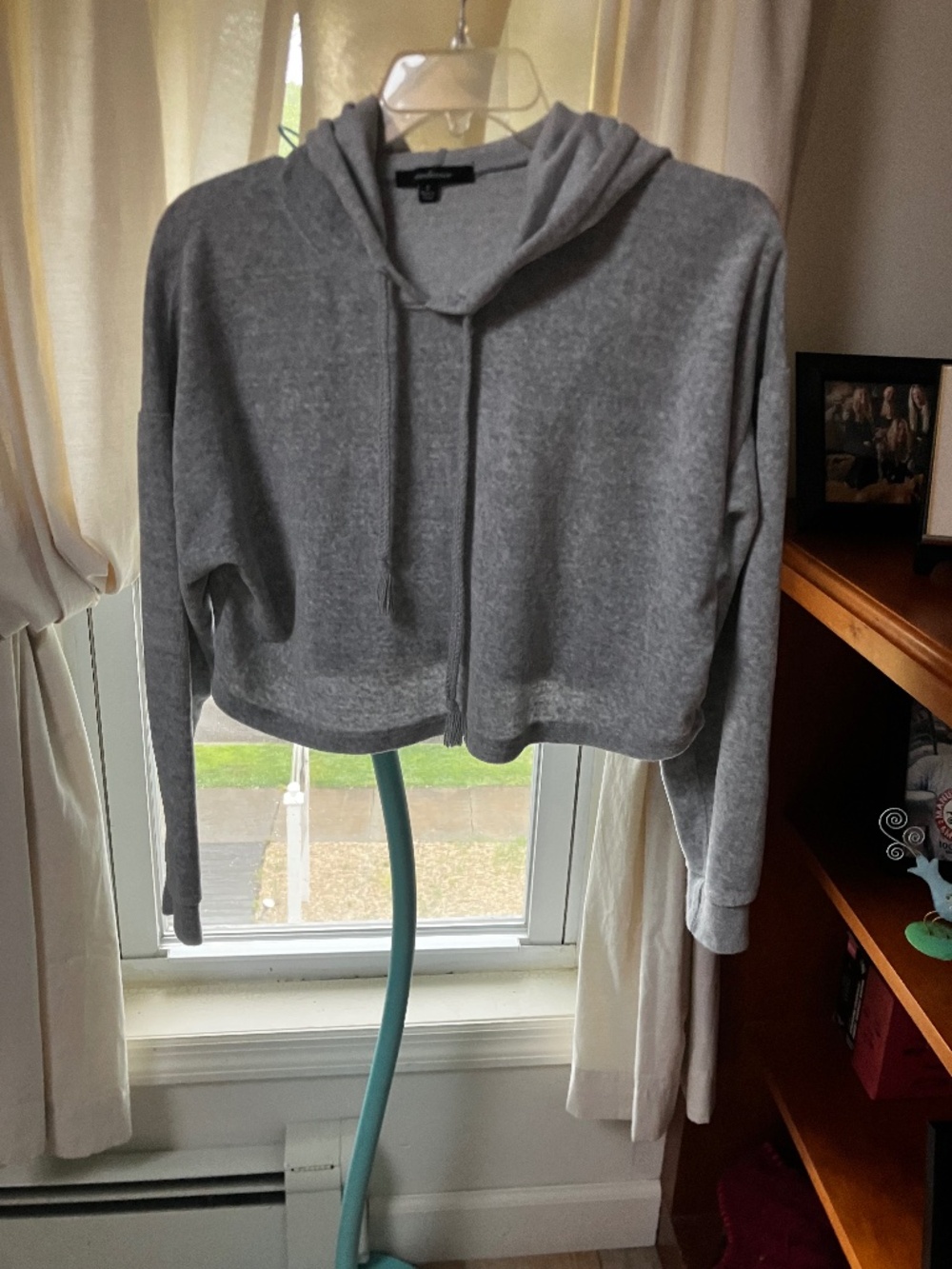 Size small short waisted gray hoodie